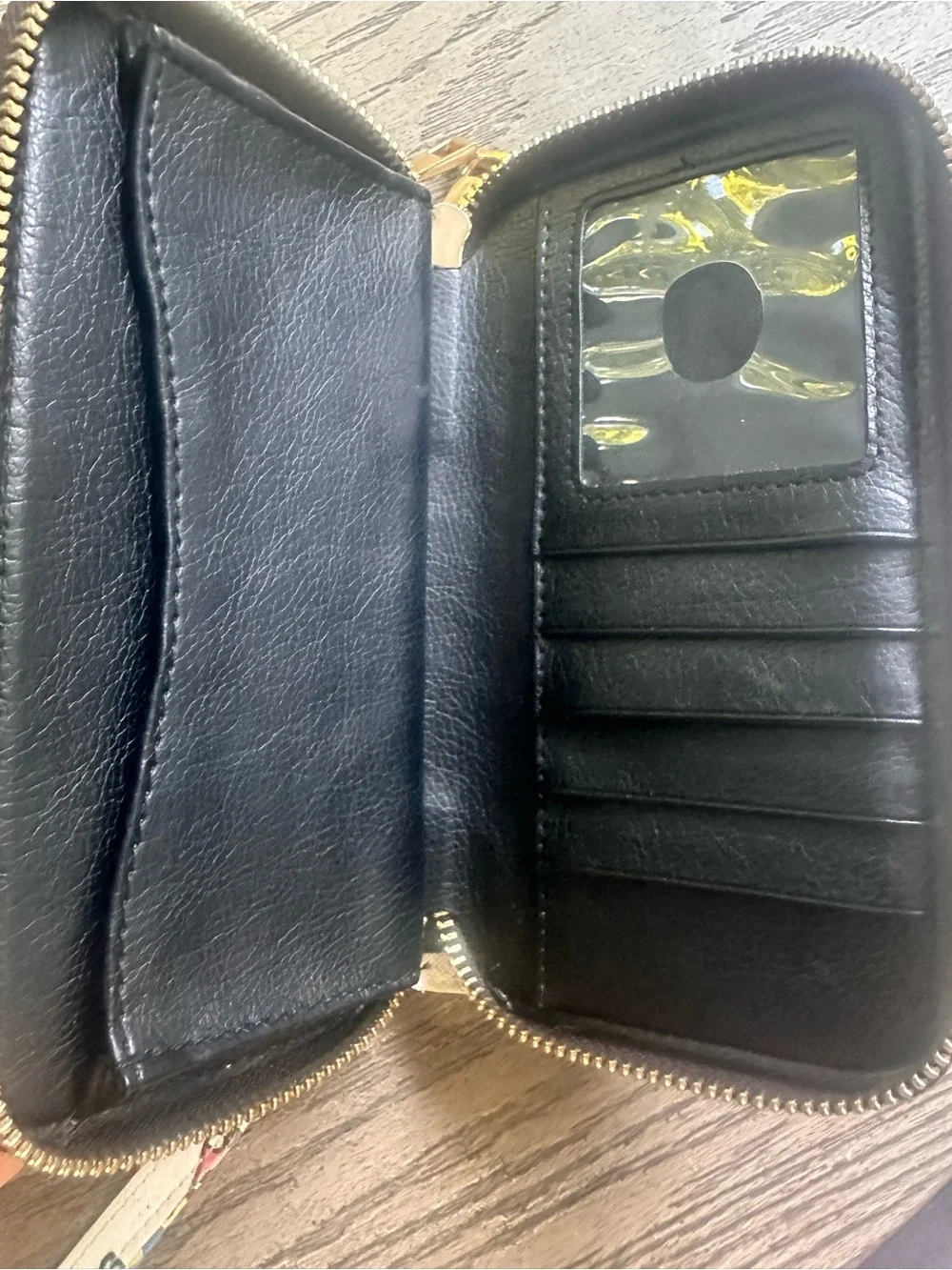 Women's Owl Print Zip Wallet Wristlet - Blue & White